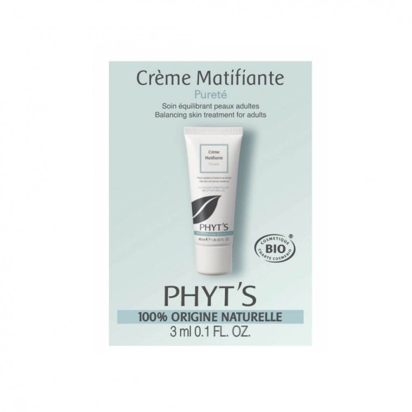 VZORKA - CRÈME MATIFIANTE PURETÉ - Vyvažujúci krém na dospelú pleť so sklonom k akné 3 ml